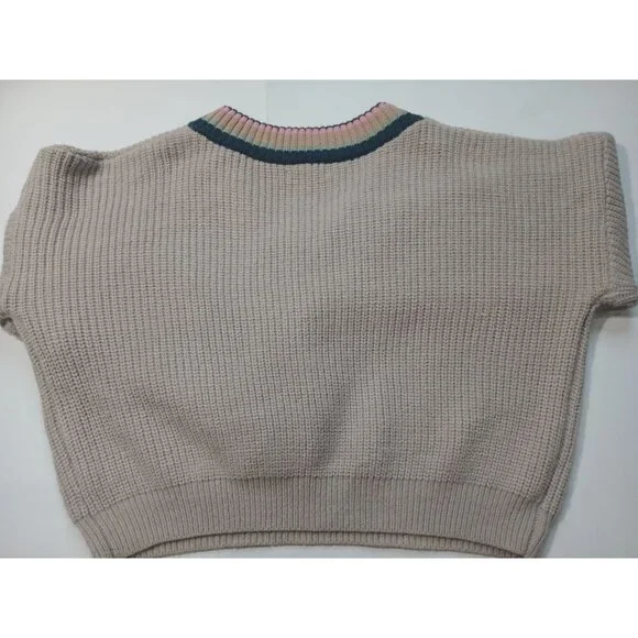 GILDED INTENT forest tipped varsity v neck sweater size large. - Picture 7 of 8